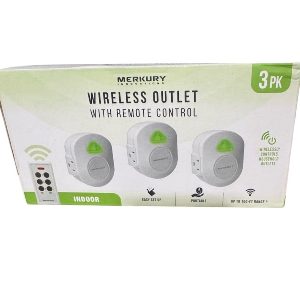 NWT Merkury Wireless Outlet with Remote Control 3-Pack